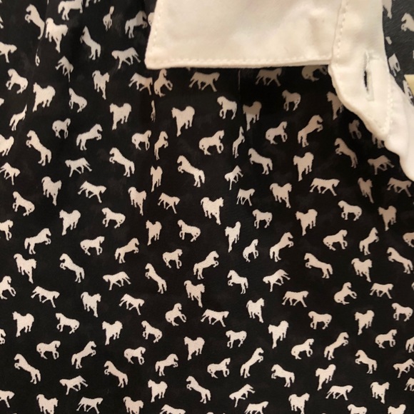 Free People Tiny Horse Print Blouse - Picture 2 of 5